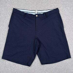 Peter Millar Carrboro Shorts Mens 36x9 Navy Blue Skull Print Performance Golf
